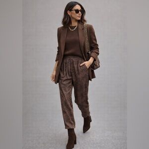 Otte New York 100% Silk Snake Print Pants High Rise Pleated Size 6